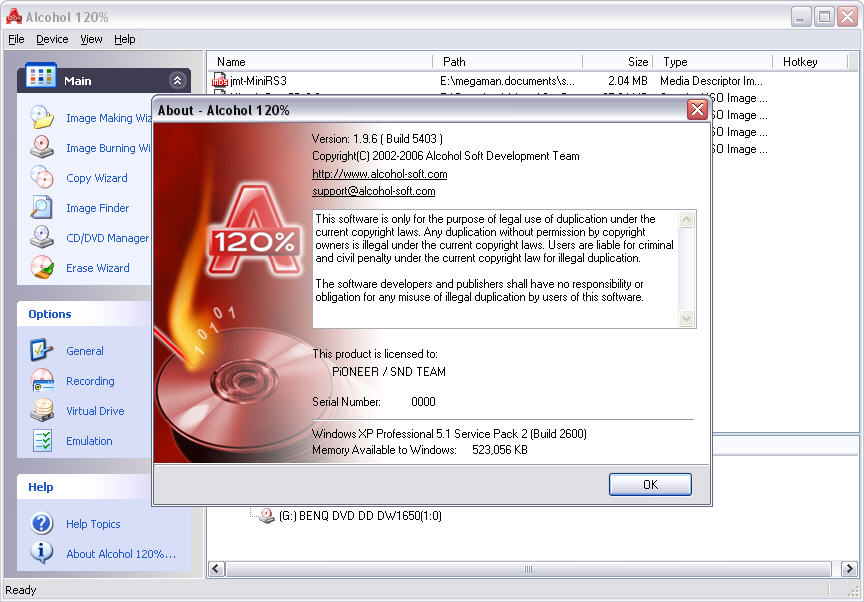 Alcohol 120 IT History Society